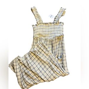 Free People plaid midi dress